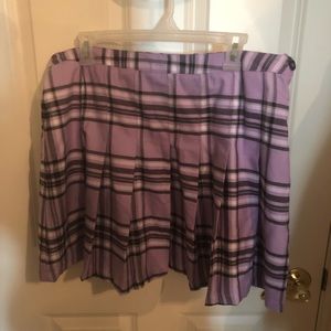Purple plaid skirt